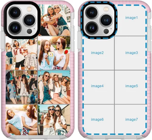 Miniatura 13 de Funda de teléfono personalizada para iPhone 14 Pro Max personalizada con collage de múltiples imágenes, resistente a los golpes, funda protectora