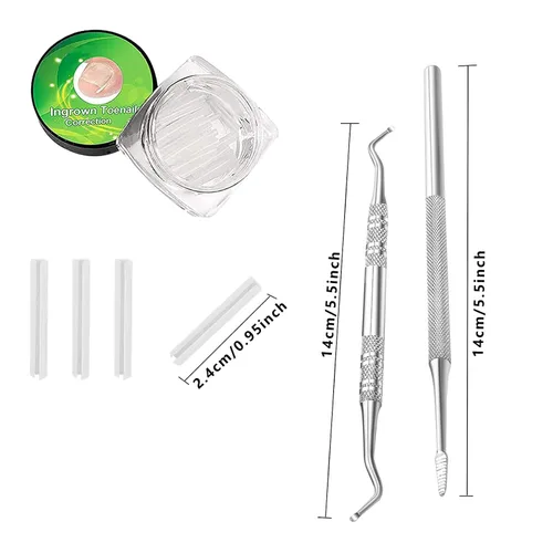 Miniatura 2 de (30+2) Kit de tratamiento de corrección de uñas encarnadas, 30 tiras correctoras de uñas encarnadas, herramienta de pedicura de uñas encarnadas