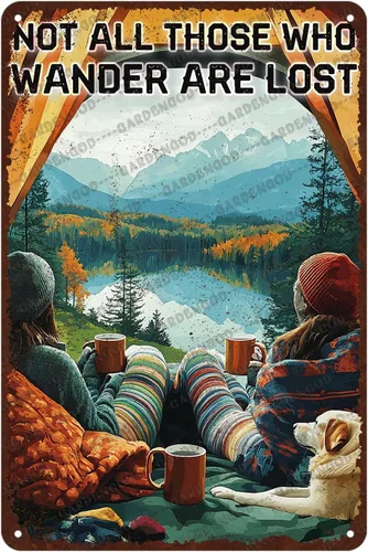 Miniatura 29 de Cartel de metal divertido con texto en inglés «At The Lake Every Hour Is Happy Hour», divertido póster de hojalata novedoso para el hogar, cocina