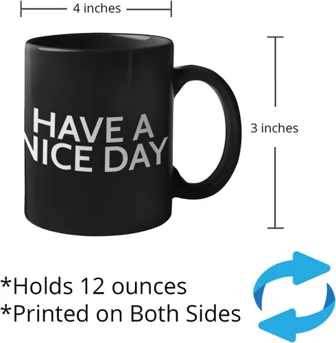Miniatura 9 de Divertida taza de café para hombres y mujeres - Taza Have A Nice Day con dedo medio en el fondo Divertidos regalos de broma de elefante blanco