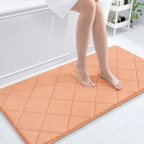 Miniatura 208 de OLANLY Tapete de baño de espuma viscoelástica de 24 x 16 pulgadas, ultra suave y absorbente, lavable a máquina, cómodo tapete de baño para suelo