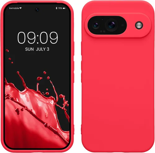 Miniatura 240 de kwmobile Funda compatible con Google Pixel 9 Pro - Funda protectora delgada de TPU para teléfono - Acabado mate suave - Negro mate