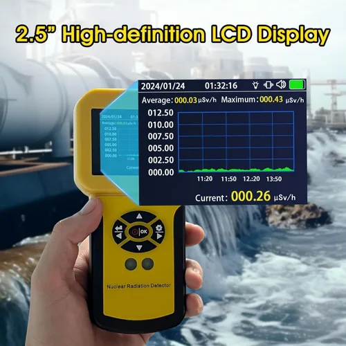 Miniatura 5 de Geiger - Detectores de radiación de contador, medidor de radiación nuclear con pantalla LCD, detector radiactivo, detector de rayos X beta gamma