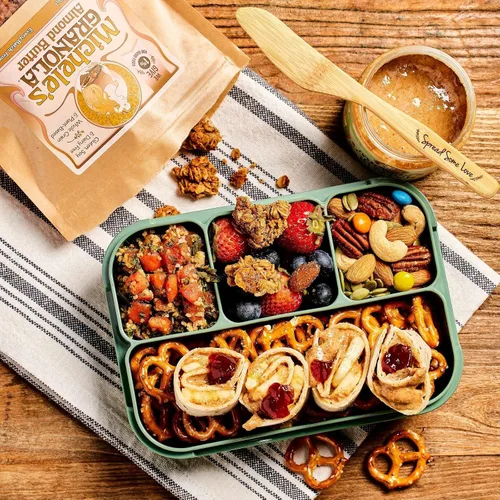 Miniatura 6 de Michele's Granola Mantequilla de almendras, hecha a mano, grano entero, vegano, sin gluten y sin OGM, bolsas resellables de 12 onzas, paquete de 6