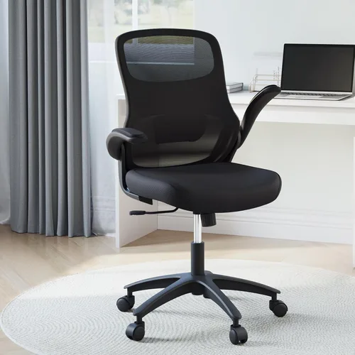 Miniatura 10 de Novilla Silla de oficina ergonómica, silla de escritorio de malla de respaldo alto con cojín de espuma moldeada gruesa, soporte lumbar ajustable