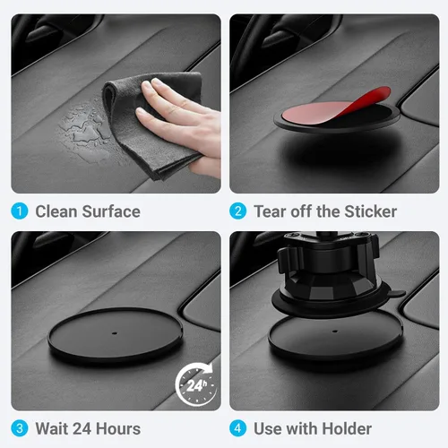 Miniatura 9 de Soporte para tablet de automóvil, tablero de instrumentos y parabrisas con ventosa fuerte y brazo de metal ajustable, soporte