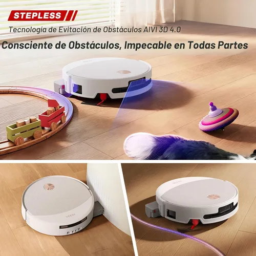 Miniatura 5 de Yeedi Robot aspirador y trapeador M16 Infinity, succión de 30000 Pa, fregona con rodillo autolimpiante, ZeroTangle 4.0 para pelo de mascotas