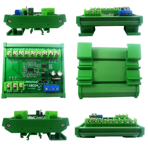 Miniatura 3 de 4ch 500 Celsius PT100 Thermocouple RTD emperature Sensor RS485 Temperature Sensor Module Modbus RTU Board Paperless Recorder (A 12V with Rail Box)