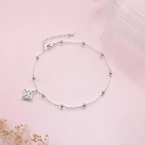 Miniatura 5 de Tobillera de plata de 925 para mujer chica para uso bohemio playa ajustable para regalo de cumpleaños