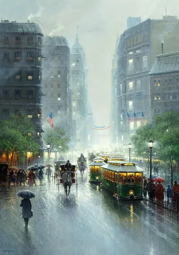 Calendario de pared 2026 [12 páginas de 8 x 12 pulgadas] Arte impresionista victoriano de la ciudad vieja
