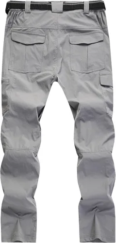 Miniatura 6 de WENRONSTA - Pantalones de senderismo para hombre, de trabajo, cargo, de secado rápido, ligeros, impermeables, con 6 bolsillos, pantalones de montaña