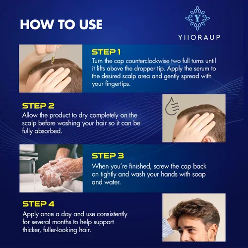 Miniatura 7 de Crecimiento del cabello de minoxidil al 5% para hombres y mujeres: solución tópica de minoxidil extra fuerte para adultos con líneas de cabello