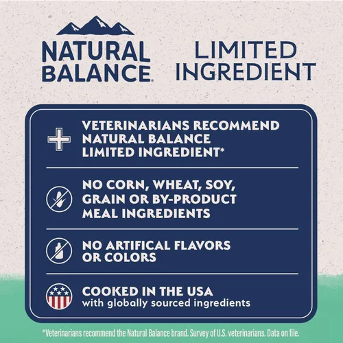 Miniatura 5 de Natural Balance Limited Ingredient - Alimento seco para perros adultos de raza pequeña, sin granos, receta de pollo y batata, 12 libras
