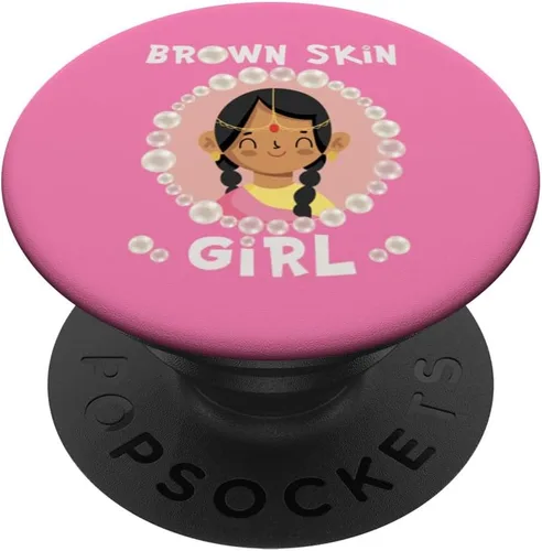 Miniatura 6 de Brown skin girl skin pearls Indian Girl Black Girls matching PopSockets MagSafe PopGrip for iPhone