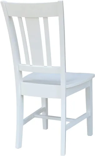 Miniatura 7 de International Concepts - Juego de dos sillas de comedor San Remo Splatback, color blanco