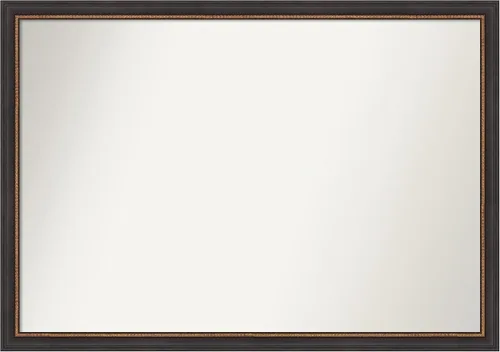 Miniatura 7 de Amanti Art Espejo de baño negro para sobre el fregadero, 23 x 23 pulgadas, espejo cuadrado negro Ashton, marco de madera tradicional mediano, se