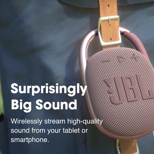 Miniatura 2 de JBL Clip 4, azul/coral - Altavoz portátil Bluetooth 5.1 - Hasta 10 horas de reproducción - Impermeable y resistente al polvo - Incluye altavoz