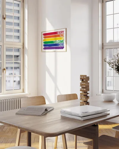 Miniatura 5 de HAUS AND HUES Pride Artwork - Arte de pared de arco iris, decoración de orgullo gay, decoración de pared, decoración del mes del orgullo, regalos