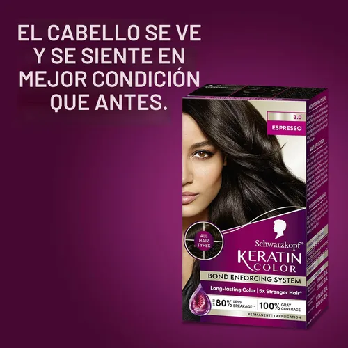 Miniatura 7 de Schwarzkopf con queratina color para el cabello Espresso