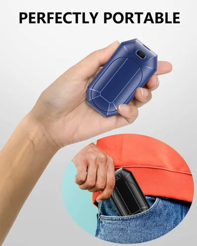 Miniatura 5 de Hand Warmers Rechargeable, Dnaleao 2 Pack 4000mAh Electric Portable Pocket Heater, Heat Therapy Great for Outdoors, Hunting, Golf, Camping, Warm
