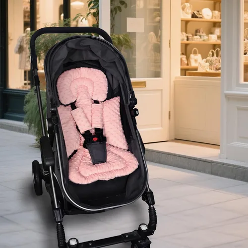 Miniatura 7 de Inserto de asiento de automóvil para niño y niña, inserto de asiento de automóvil para recién nacido 3 en 1 con almohadillas para correa, soporte