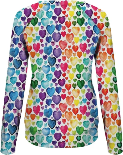 Miniatura 20 de Sudadera de manga larga con estampado de leopardo y corazón para mujer, para el día de San Valentín, sin botones, para niñas, regalos