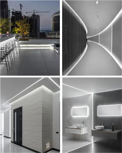 Miniatura 7 de ALITOVE Tiras de Luces LED de 110V 120V Impermeables 16.4ft Estilo COB Súper Brillantes Luz Blanca Diurna Tiras de Luces LED 6000K CRI90+