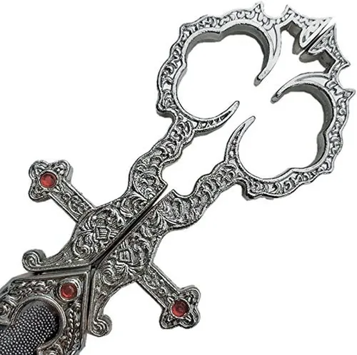Miniatura 3 de Ace Martial Arts Supply Tijeras Medievales Renacentistas Bodice Dagger Dirk Knife (Plata)