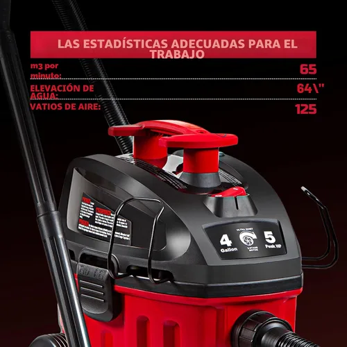 Miniatura 6 de Vacmaster Aspiradora doméstica húmeda/seca de 4 galones y 5 HP de potencia máxima - VF408B 1101