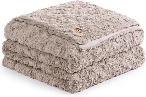 Miniatura 10 de UGG Adalee - Manta de piel sintética tamaño individual, cálida y acogedora, manta extra grande para sofá, ropa de cama lavable para cama individual
