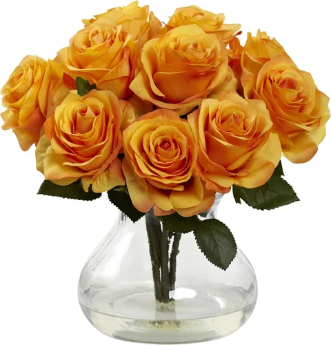 Miniatura 9 de Flor de seda casi natural de las rosas.