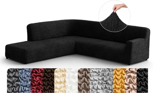 Miniatura 44 de PAULATO BY GA.I.CO. Funda de sofá modular, funda para sofá chaise longue en forma de L, fundas lavables para sofá esquinero, funda elástica de Gris