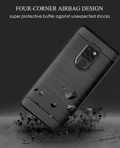 Miniatura 3 de Asuwish Funda de teléfono para Huawei Mate 20 con protector de pantalla de vidrio templado y accesorios para celda, TPU suave, cuerpo completo, Negro