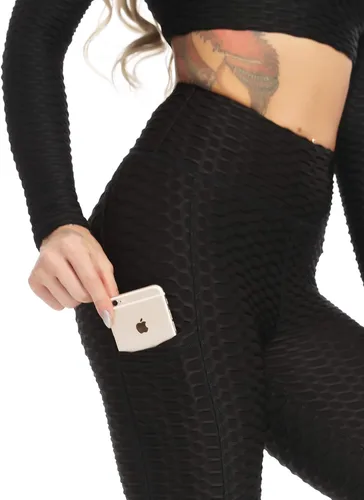Miniatura 81 de SEASUM - Pantalones de yoga de cintura alta para mujer, con control de abdomen y realce de glúteos, leggings favorecedores para entrenar y correr