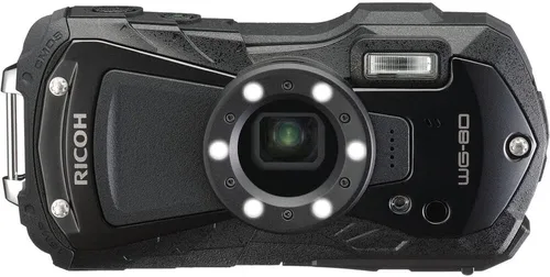 Miniatura 6 de Ricoh WG-80 - Cámara digital resistente e impermeable (negro) a prueba de golpes, diseño compacto a prueba de congelación, luces macro LED de video