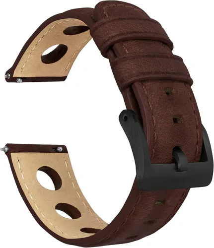 Miniatura 33 de Barton Racing & Rally Horween - Correas de cuero con barras de resorte de liberación rápida integradas, longitud estándar para muñecas de 5 a 8