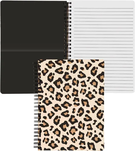 Miniatura 14 de Steel Mill & Co - Cuaderno de espiral mini lindo, 8.25" x 6.25", diario con tapa dura y 160 páginas forradas, diseño floral naranja Anaranjado floral