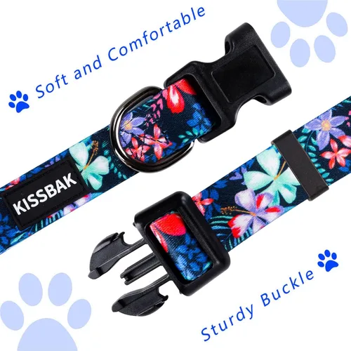 Miniatura 5 de Collar para perros medianos, diseño especial femenino, lindo collar de perro para niña, suave, ajustable, elegante y floral para cachorros
