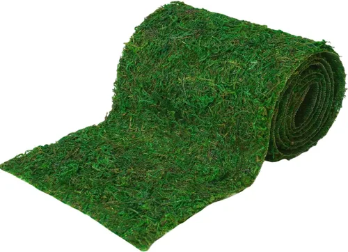 Rollo de musgo verde para hadas, jardines, bodas, otras artes y manualidades (15.3x130cm (6" W x 51" L))