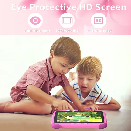 Miniatura 6 de YINOCHE Tableta infantil de 7 pulgadas para niños de 3 a 7 años, tabletas para niños pequeños, tabletas para niños de 32 GB, Android, tableta