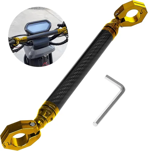 Miniatura 6 de Manillar de motocicleta de aleación de aluminio, barra cruzada de 22 mm ajustable, manillares de fuerza y balance, color negro