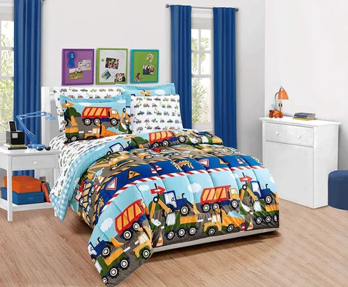 Miniatura 4 de Fancy Linen Juego de edredón para niñas azul mariposa/turquesa púrpura # azul mariposa (edredón individual)