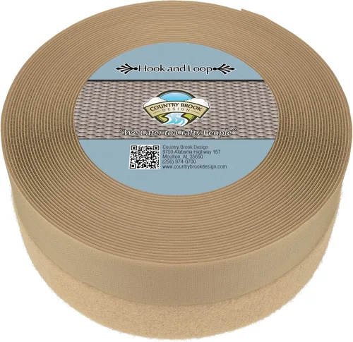 Miniatura 2 de Country Brook Design - Gancho y lazo beige para coser (1 1/2 pulgadas, 3 yardas)