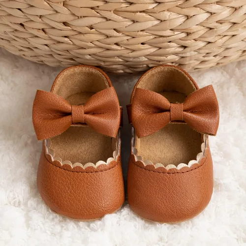 Miniatura 4 de Meckior Zapatos deportivos para bebé y niñas, suela suave, con lazo, princesa, vestido de boda, Mary Jane, planos, para recién nacidos, ligeros