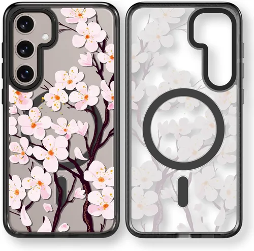Miniatura 8 de Rosarnnah Funda compatible con Samsung Galaxy S24 Ultra, bonita estética, a la moda, divertida funda con estampado de gatito y gato, duradera a