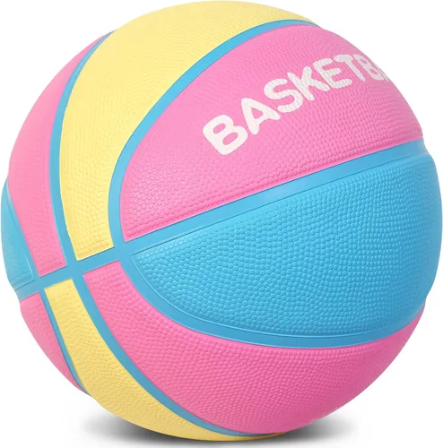 Miniatura 15 de Baloncesto de goma gruesa para niños y jóvenes, tamaño 3/4/5/6/7, para exteriores, colorido, 22/25.5/27.5/28.5/29.5 pulgadas, para regalos