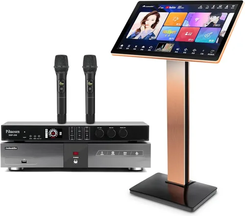 2025 Nueva máquina de karaoke china KV-V5 MAX Reproductor de karaoke Pihaosen, con micrófono inalámbrico de reverberación, pantalla táctil