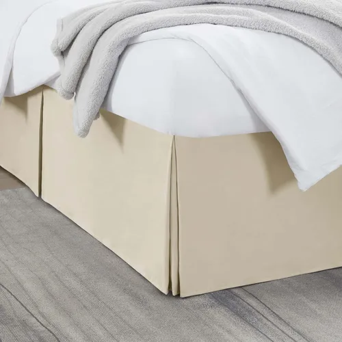 Miniatura 44 de Nestl Falda de cama individual blanca – Falda de cama de tamaño individual de 14 pulgadas de caída – Faldas de cama de microfibra cepillada – Falda