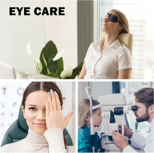 Miniatura 5 de 2 parches para ojos 3D para adultos, parche médico ajustable para ojos perezosos, negro grande (izquierdo y derecho)