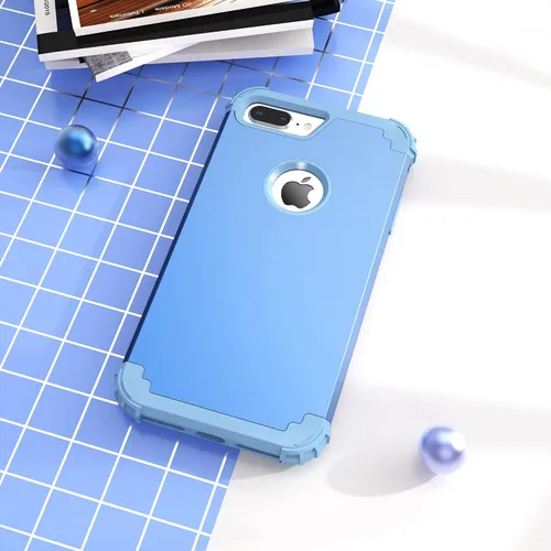 Miniatura 5 de IDweel Funda para iPhone 8 Plus, para iPhone 7 Plus con Protector de Pantalla, 3 en 1 Híbrida Resistente a Golpes de Servicio Pesado, Cubierta Dura